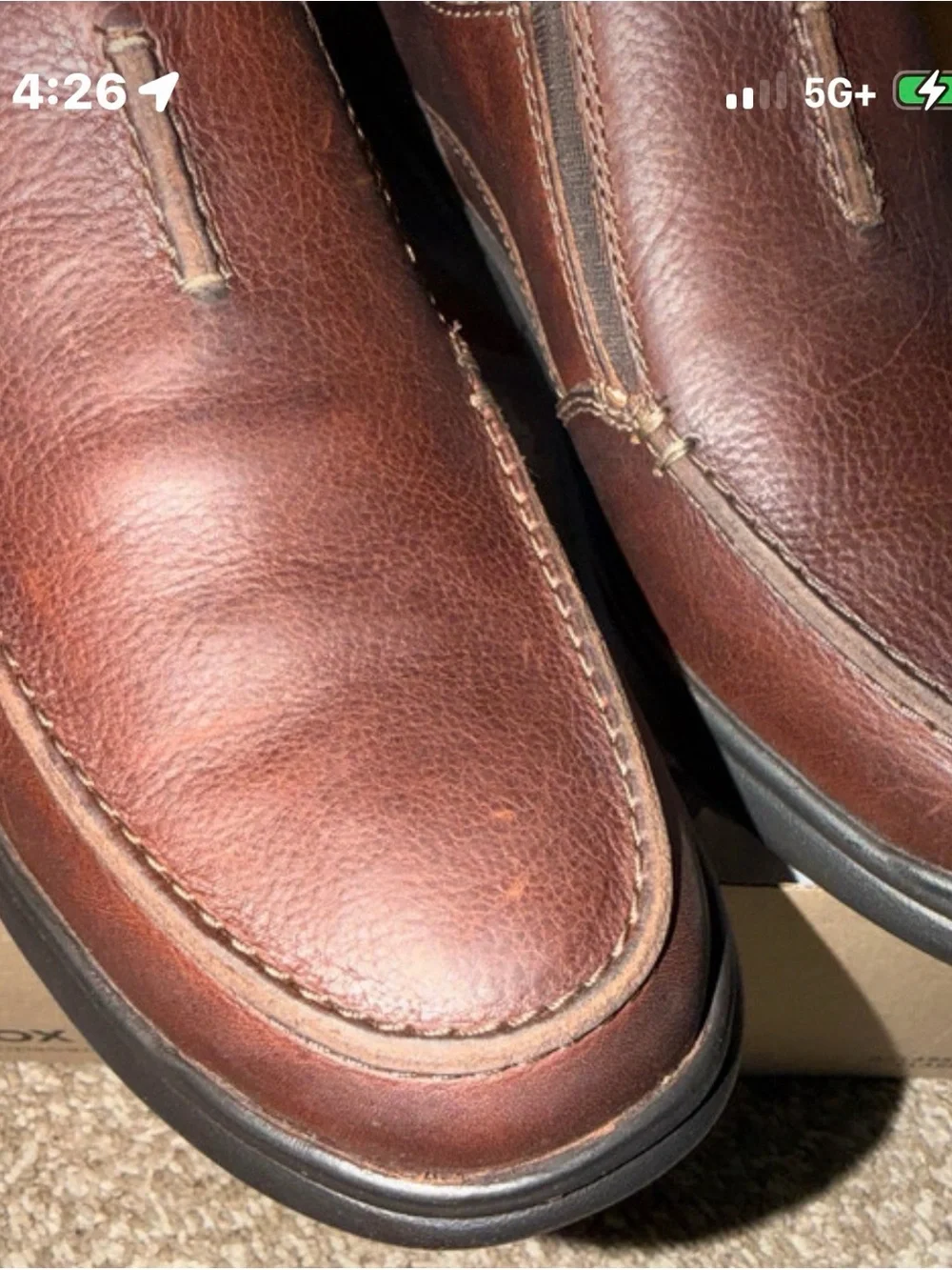 Clarks Cotrell Free Tobacco Leather Men’s Slip-On Shoes Size 11